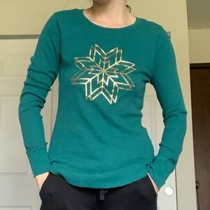 Teal long underwear top